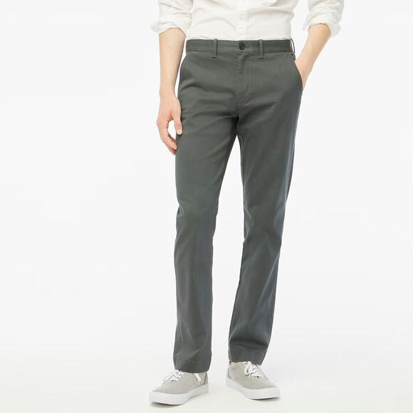J. Crew Factory Straight Fit Flex Chino Pant Tarnished Metal NWT 36 x 32 - Picture 1 of 9